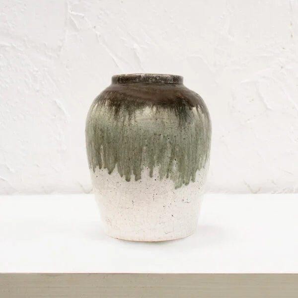 Antheia Large Dipped Crackle Glaze Vase