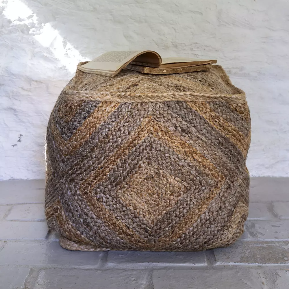Jute Pouffe Natural
