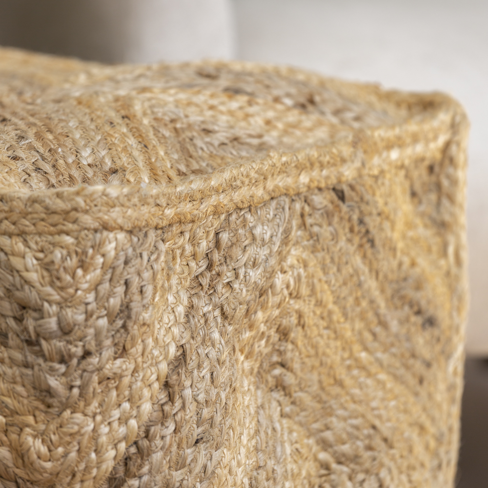Jute Pouffe Natural