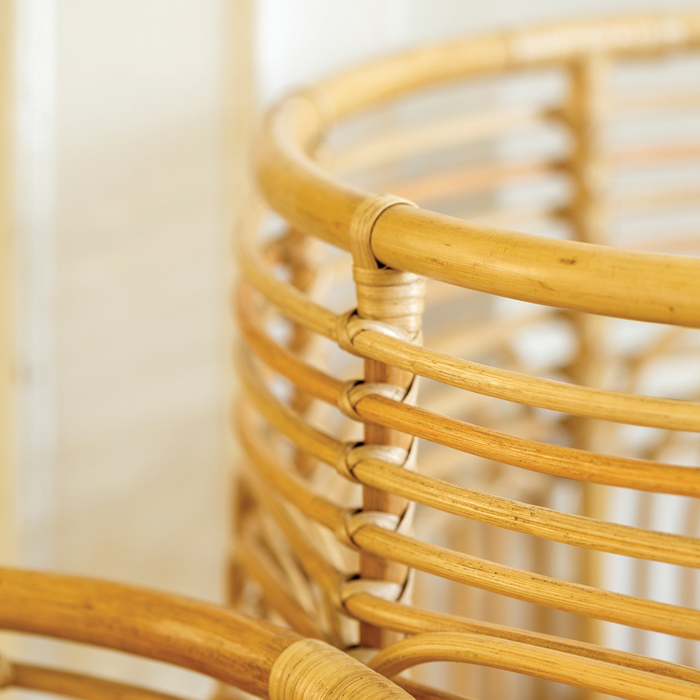 Round Rattan Basket - Set Of 2