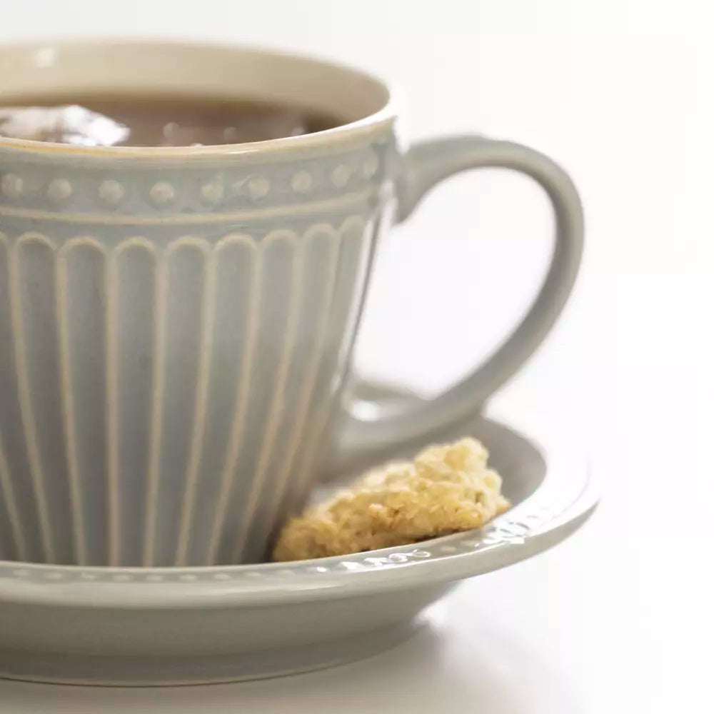 Pembroke Stoneware Cup & Saucer Cream (Set of 6)