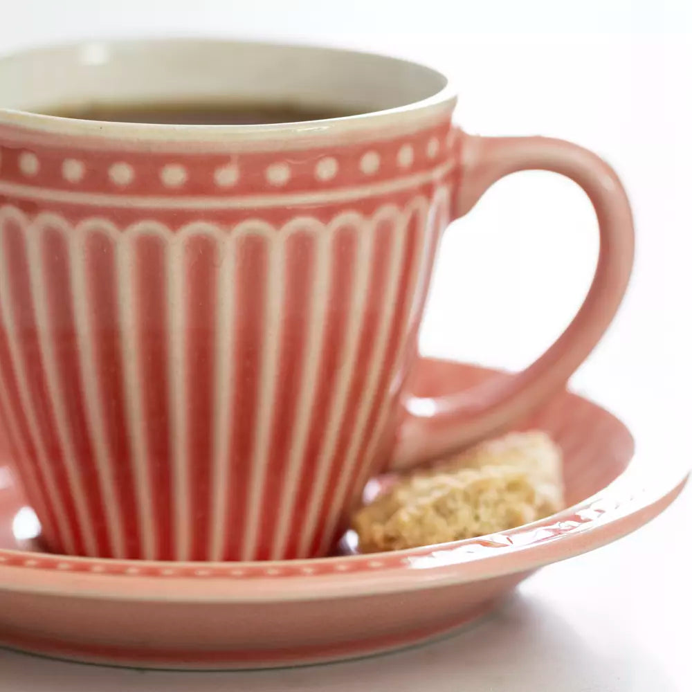 Pembroke Stoneware Cup & Saucer Cream (Set of 6)