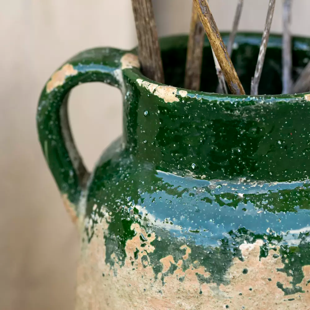 Terracotta Vase - Green