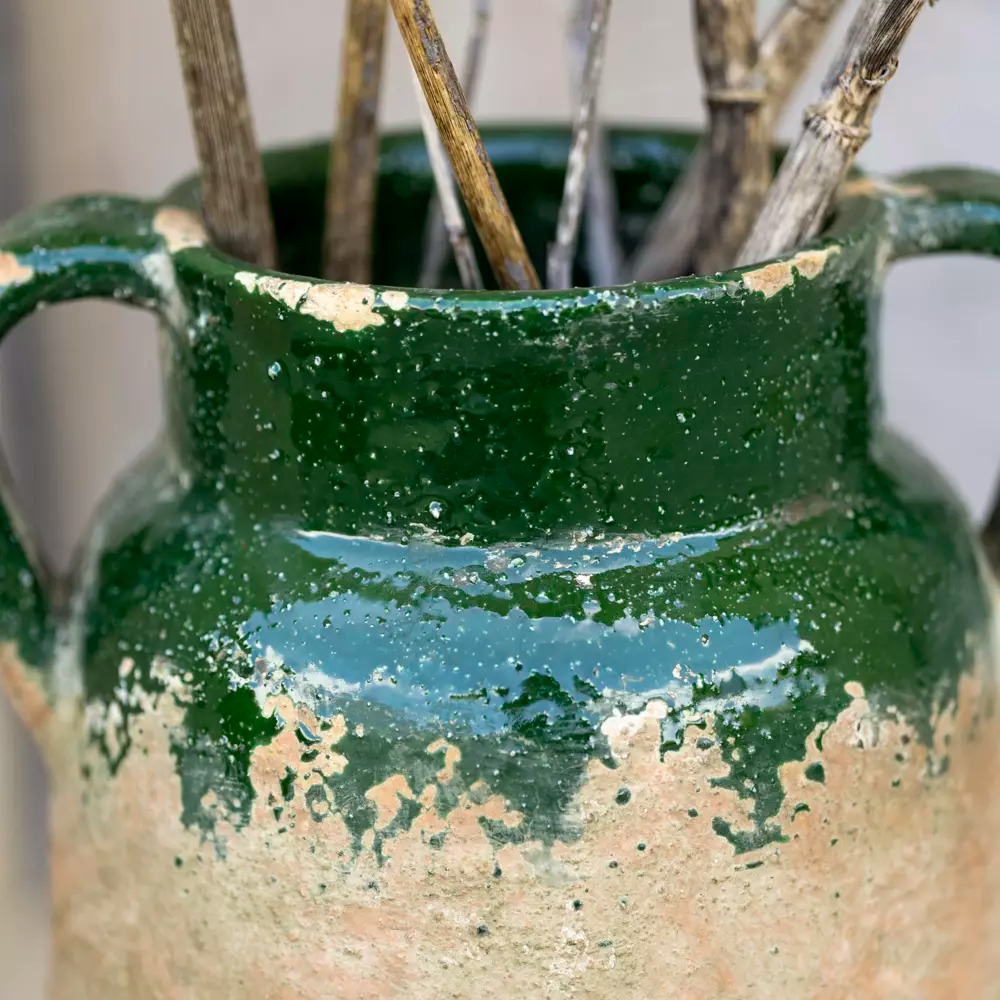 Terracotta Vase - Green