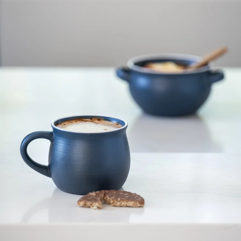 Stoneware Mug Cobalt Blue - Set of 4