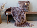 Antique Chocolate Faux Fur Throw