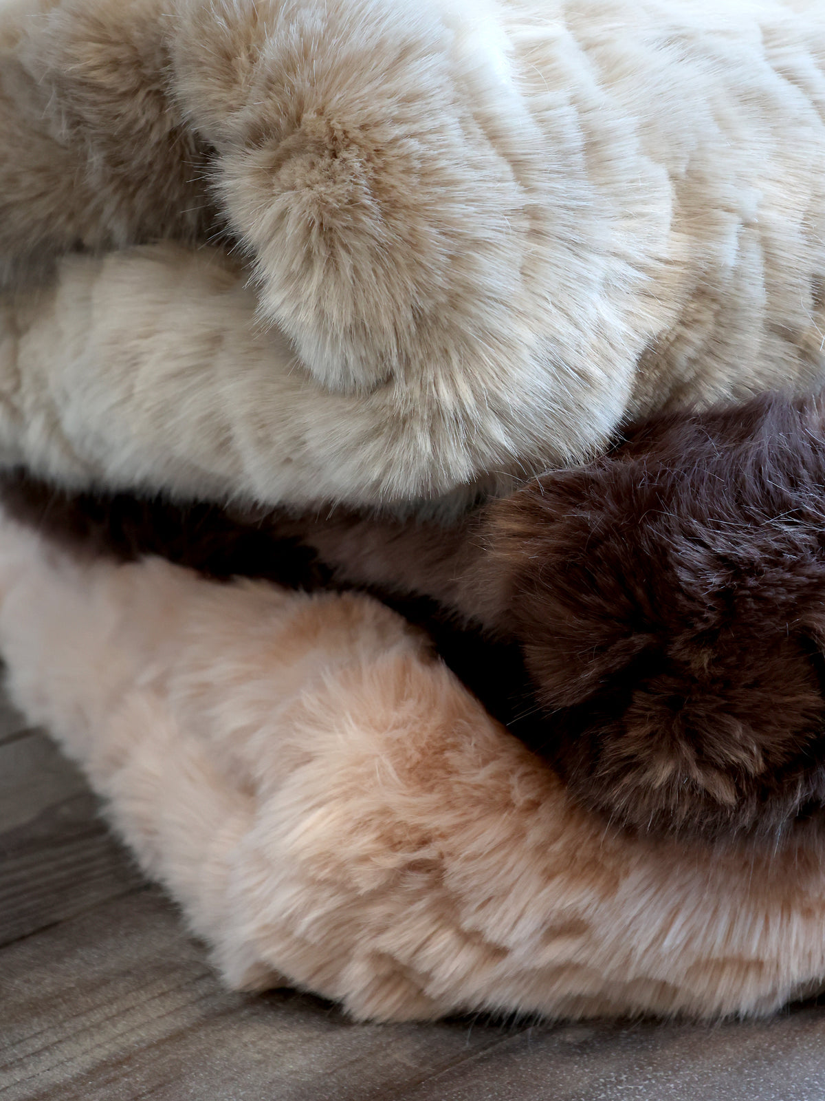 Antique Chocolate Faux Fur Throw