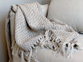 Aix Throw in Latte with Fringe