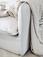 Aix Throw in Latte with Fringe