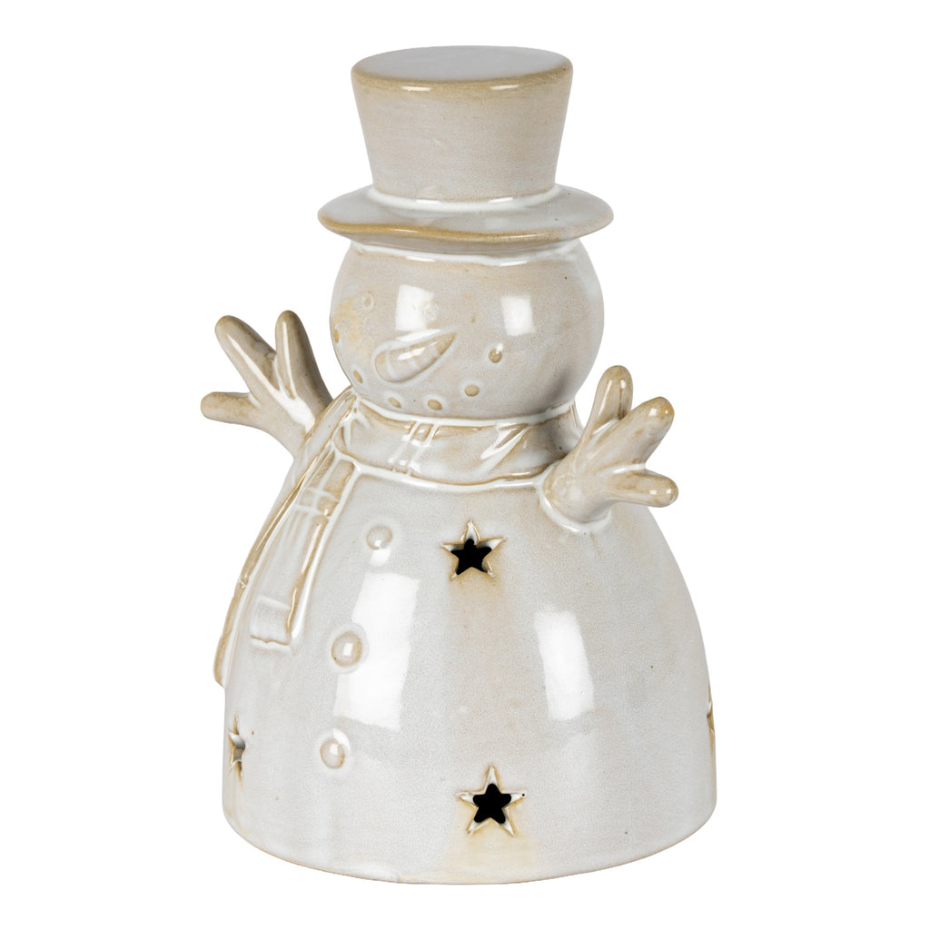 Alora Ceramic Snowman with LED Light (Various Sizes)