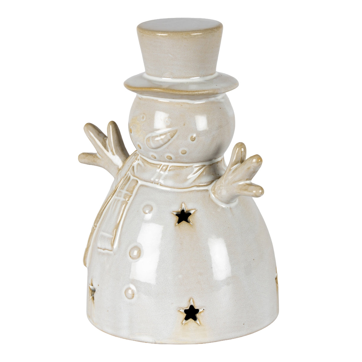 Alora Ceramic Snowman with LED Light (Various Sizes)
