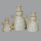 Alora Ceramic Snowman with LED Light (Various Sizes)