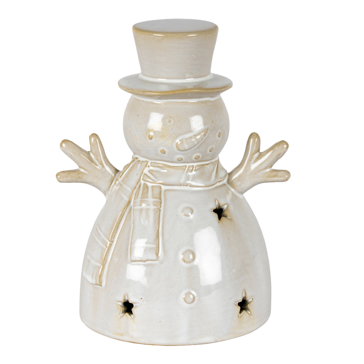 Alora Ceramic Snowman with LED Light (Various Sizes)