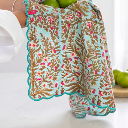 Scalloped Himalayan Jasmine Napkins (Pack of 4)
