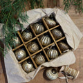 Antique Champagne Baubles (set of 12)