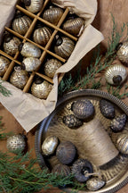 Antique Champagne Baubles (set of 12)