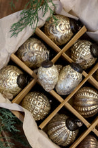 Antique Champagne Baubles (set of 12)