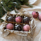 Mauve Christmas Baubles (Set of 6)