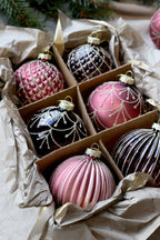 Mauve Christmas Baubles (Set of 6)