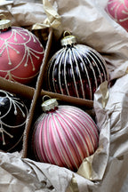 Mauve Christmas Baubles (Set of 6)