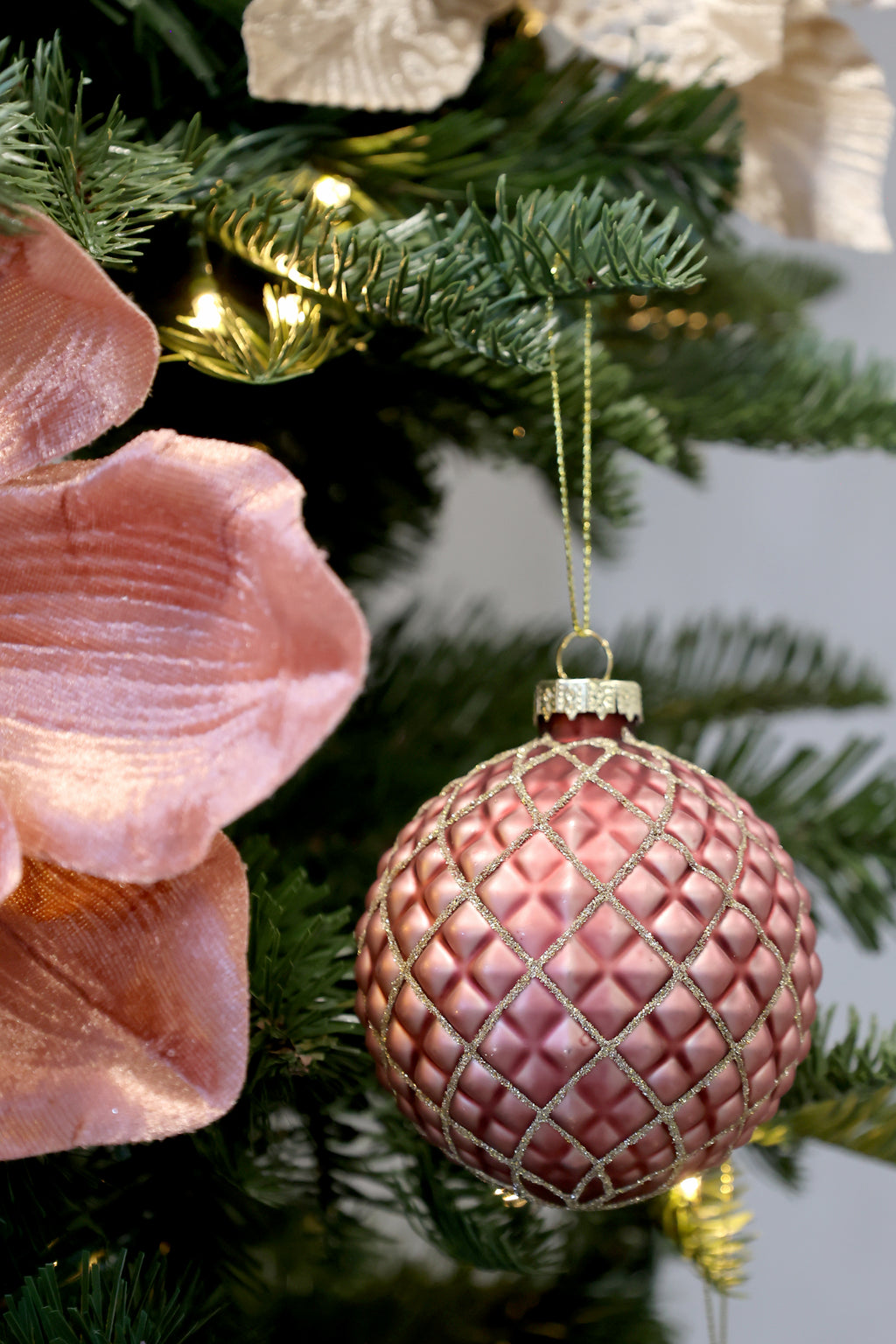 Mauve Christmas Baubles (Set of 6)