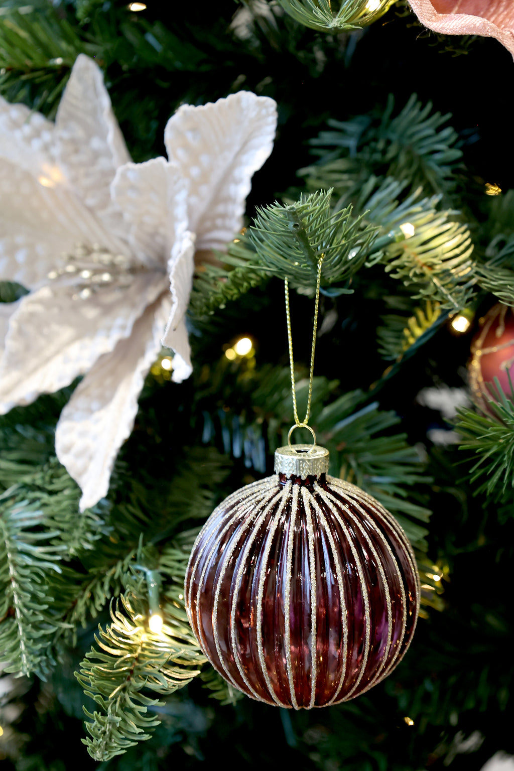 Mauve Christmas Baubles (Set of 6)