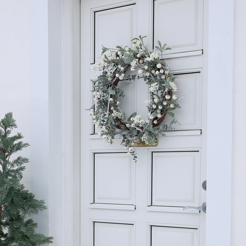 Wreath with Berries and Snow