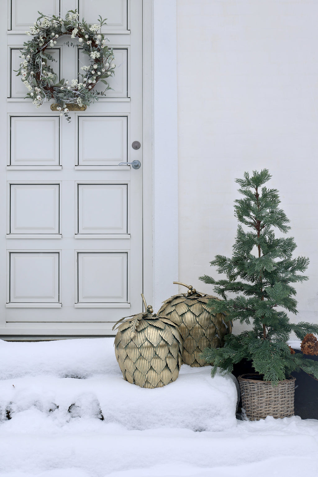 Wreath with Berries and Snow