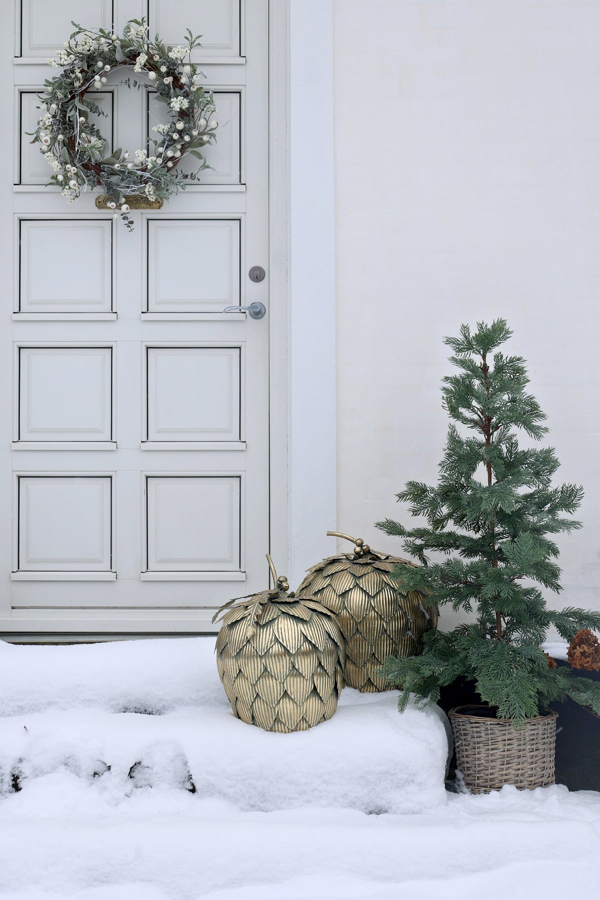 Wreath with Berries and Snow