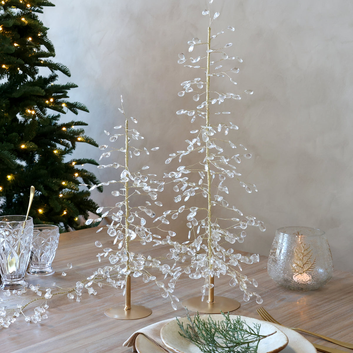 Gold Christmas Tree with Prisms