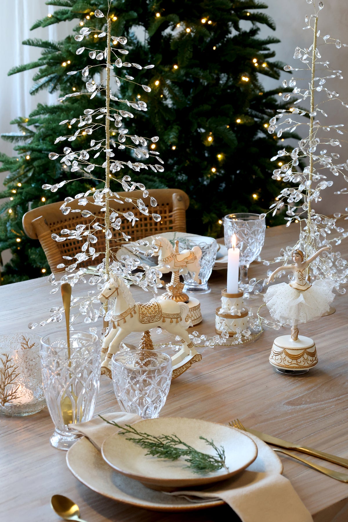 Gold Christmas Tree with Prisms