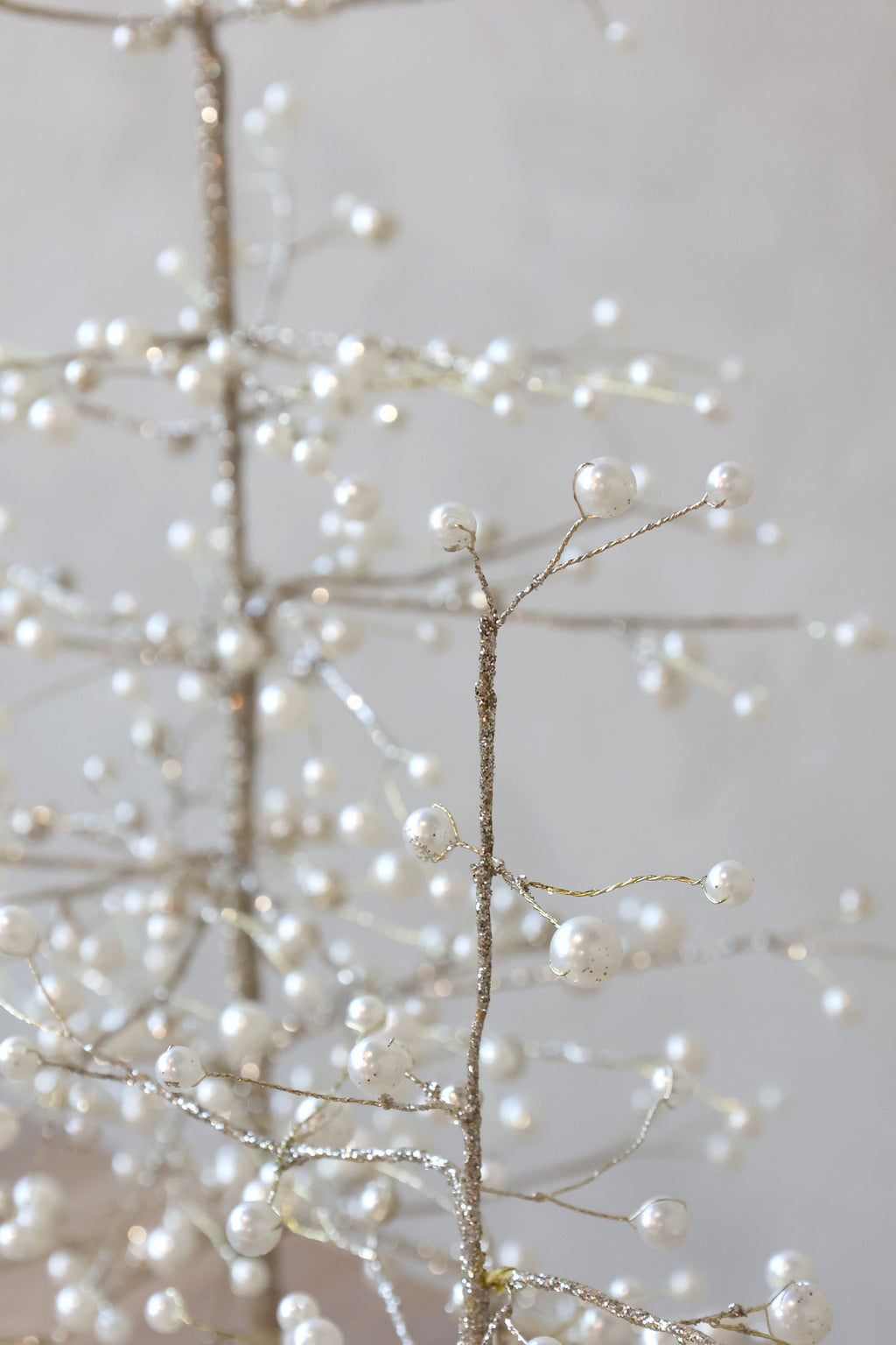 Gold Christmas Tree with Pearls
