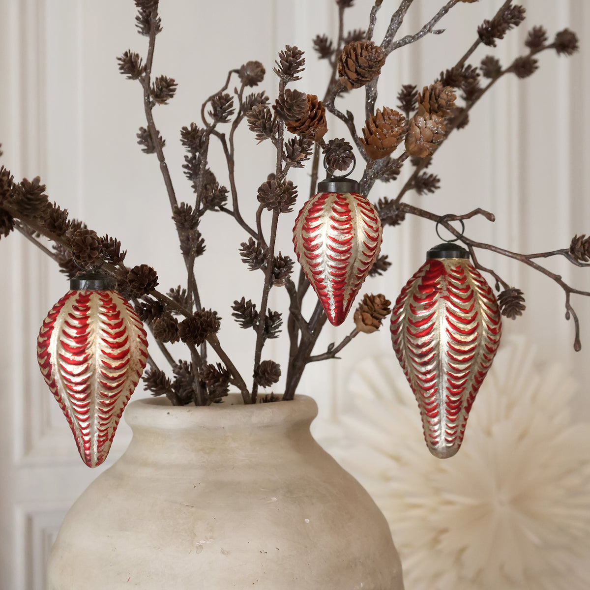Cherry & Champagne Drop Baubles (Pack of 3)