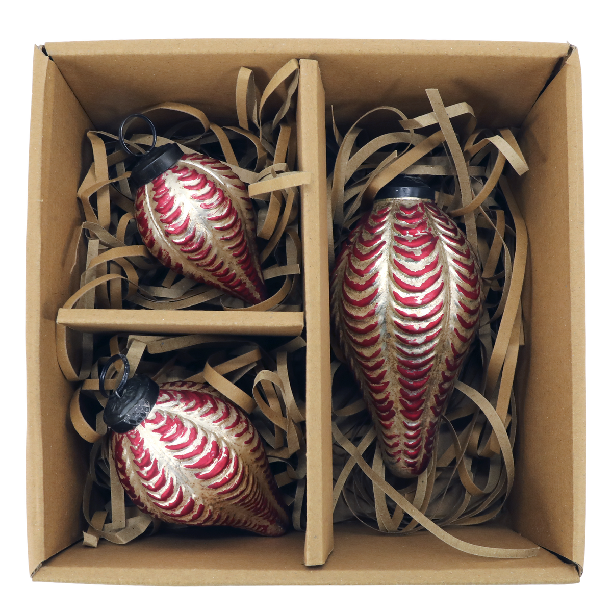 Cherry & Champagne Drop Baubles (Pack of 3)
