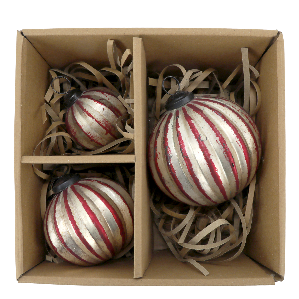 Cherry & Champagne Round Baubles (Pack of 3)