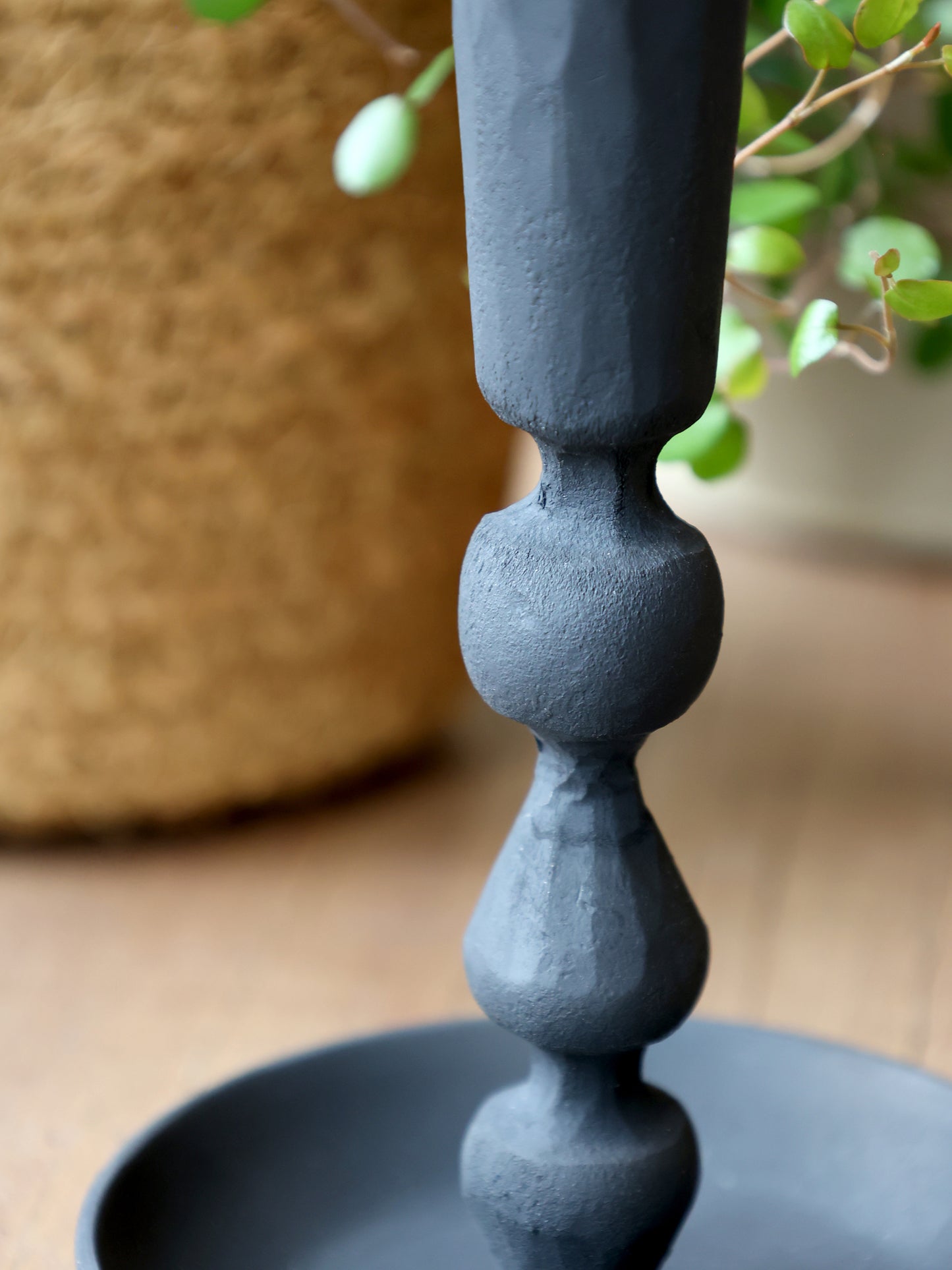 Short Black Candlestick Holder