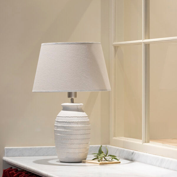 Millie Ceramic Lamp with Cream Shade