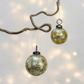 Crackle Gold Bauble Large and Small