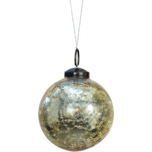 Crackle Gold Bauble Large and Small