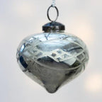 Antique Silver Etched Onion Decoration