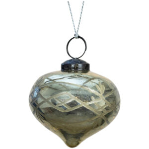 Antique Gold Etched Onion Decoration