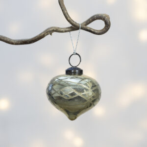 Antique Gold Etched Onion Decoration
