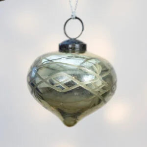 Antique Gold Etched Onion Decoration