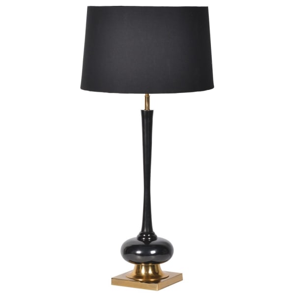Black and Gold Table Lamp with Black Shade