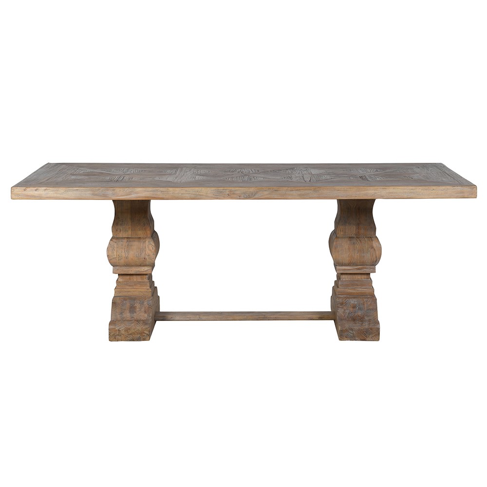 Reclaimed Parquet Dining Table