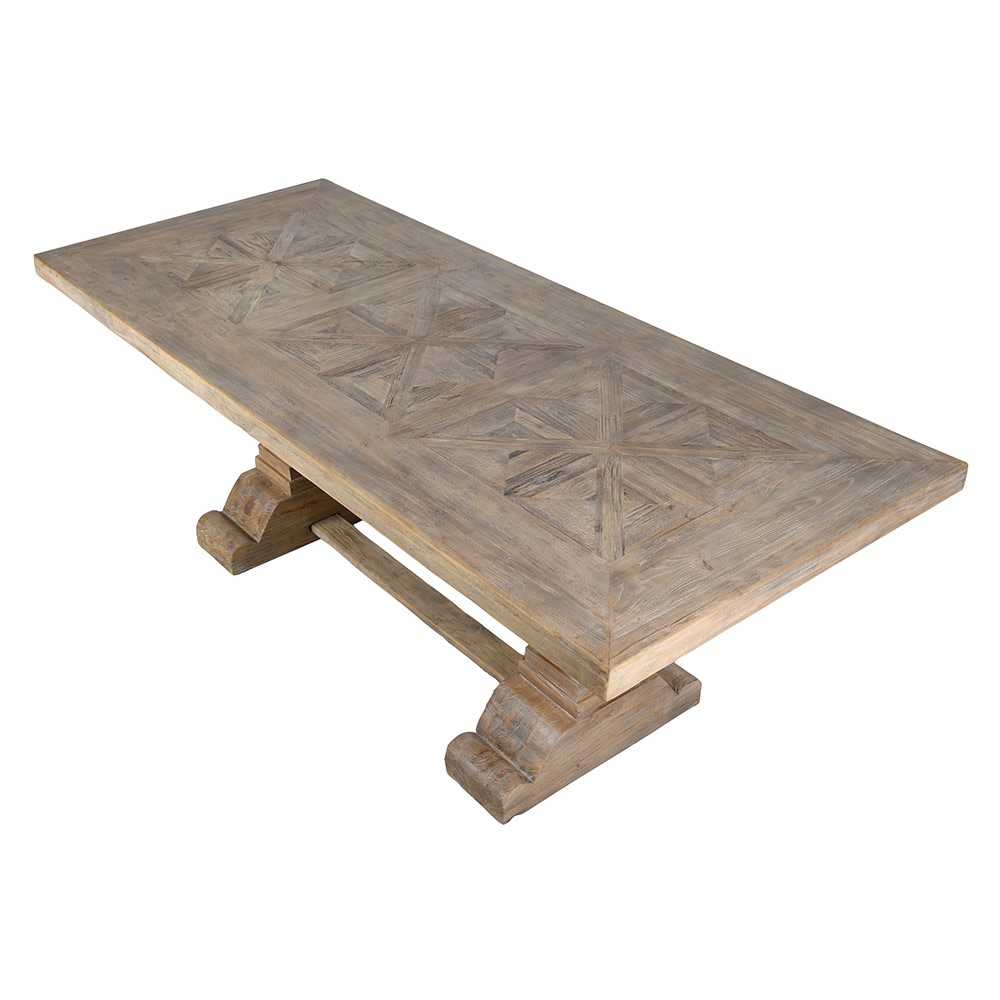 Reclaimed Parquet Dining Table