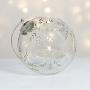 Etched Snowflake Decoration Clear
