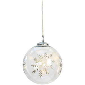 Etched Snowflake Decoration Clear