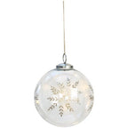 Etched Snowflake Decoration Clear