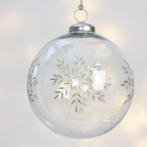 Etched Snowflake Decoration Clear